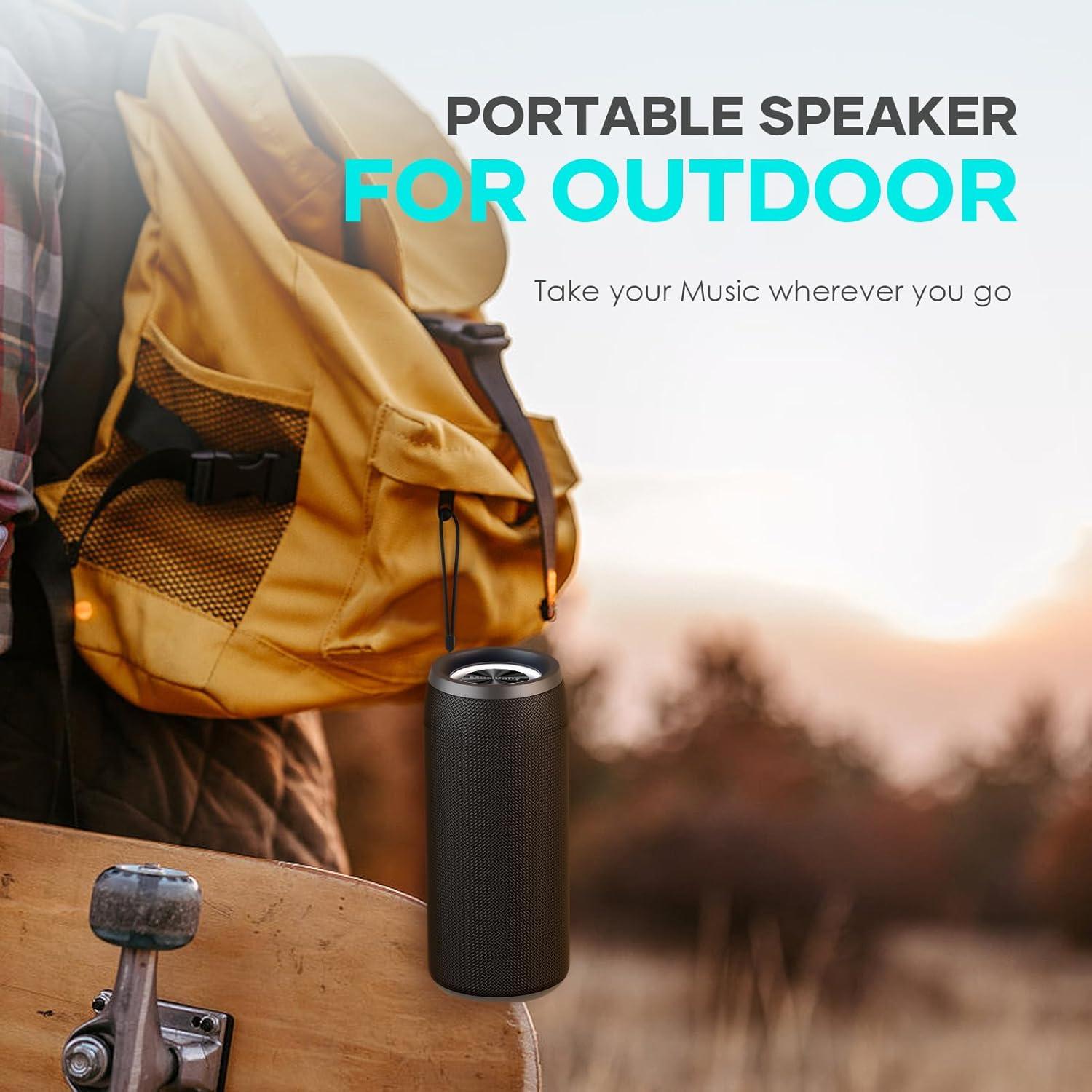 imageBluetooth Speaker IPX6 WaterproofMusibaby M88pro with Loud Stereo SoundPortable Wireless Speaker40H BatteryBluetooth 53Dual Pairing Shower Outdoor Speaker for Party Beach Gifts IdealBlackpro