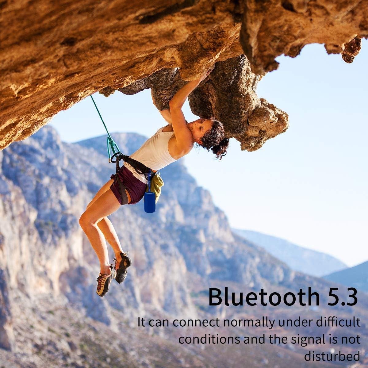 imageBluetooth Speaker MusiBaby Wireless Portable Speaker  Waterproof Outdoor Bluetooth 50 Dual Pairing Loud Stereo Deep Bass 24H Playtime  Gift Ideas for Home Party Travel BLKBlue