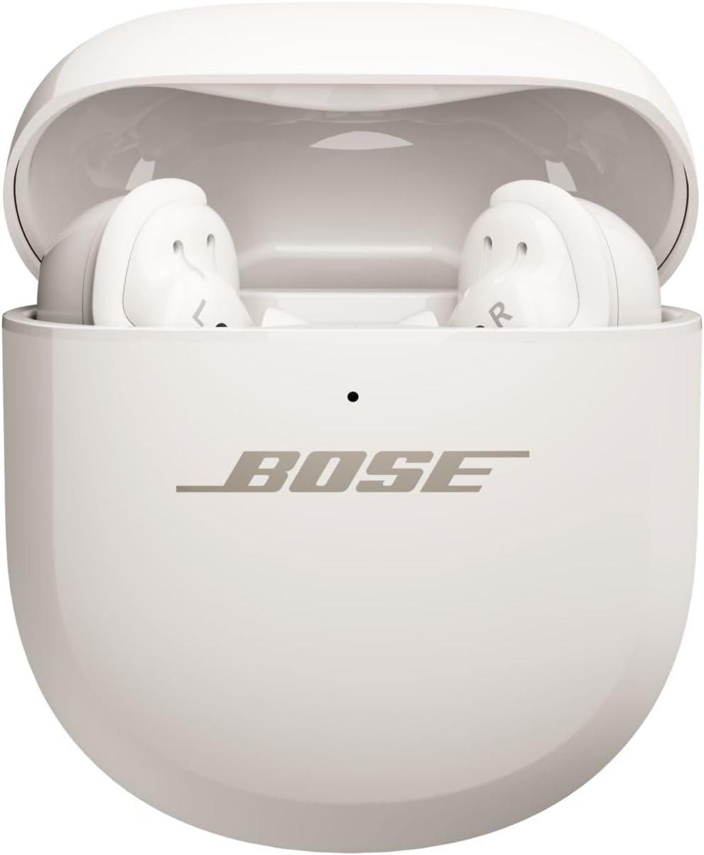 imageBose New QuietComfort Ultra Bluetooth Earbuds 2nd Gen Wireless Noise Cancelling Earbuds Up to 6 Hours Battery IPX4 Rating Immersive Audio Deep Bass BlackWhite Smoke