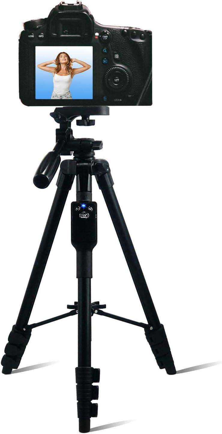 imageFugetek 54quot Phone Tripod Universal Cell Phone Mount Bluetooth Remote Lightweight Aluminum Extendable 360 Rotation for Photos ampamp Video Compatible with iPhone ampamp Android with Carry Bag
