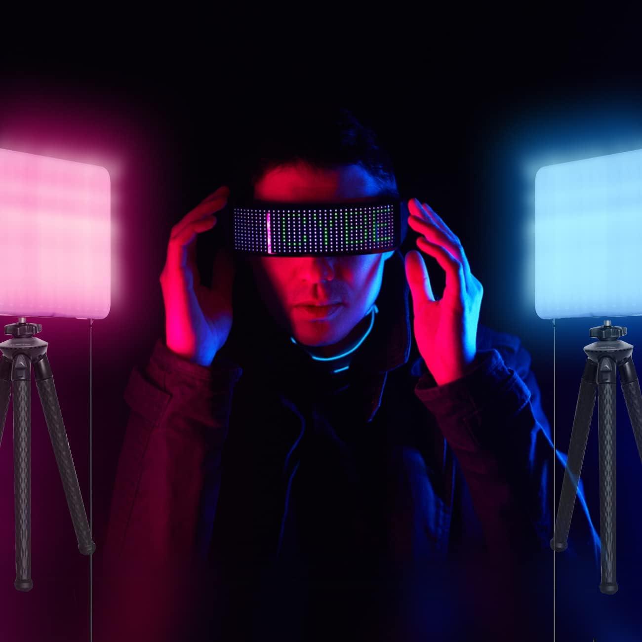 imageFugetek RGB LED Video Light with Flexible Desktop Tripod 77 RGB Beads Wired Controller USB Powered Portable 3200k6500k Streaming TIK Tok PhotographyRGB10