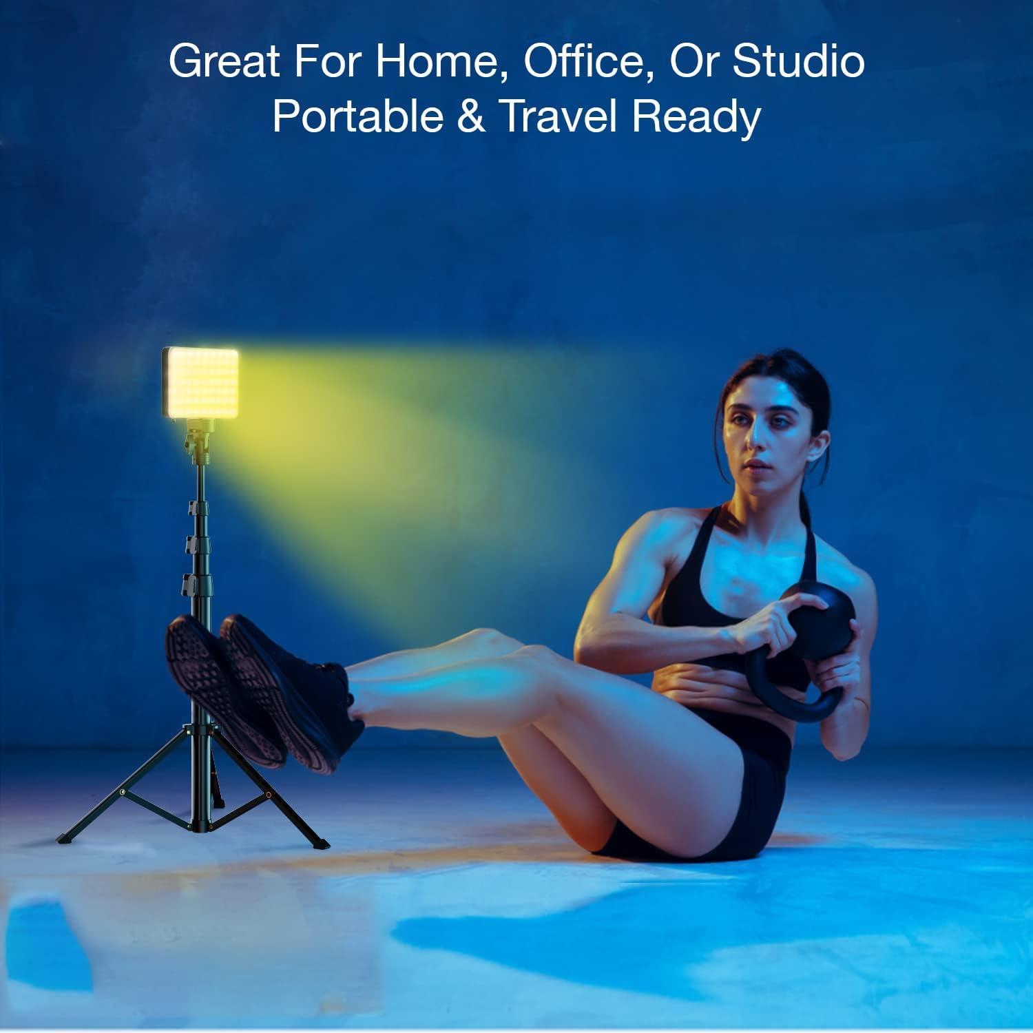 imageFugetek RGB LED Video Light with Flexible Desktop Tripod 77 RGB Beads Wired Controller USB Powered Portable 3200k6500k Streaming TIK Tok PhotographyRGB20