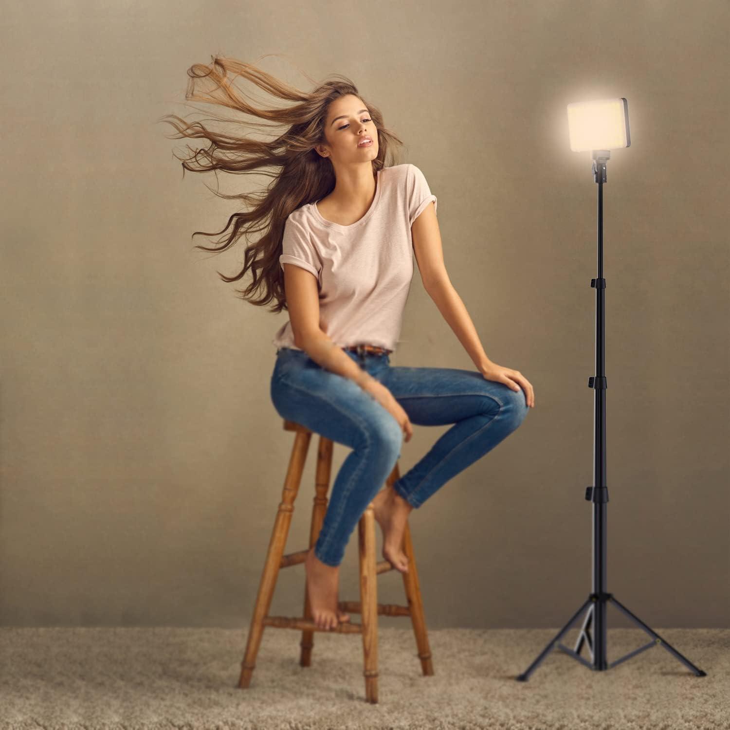 imageFugetek RGB LED Video Light with Flexible Desktop Tripod 77 RGB Beads Wired Controller USB Powered Portable 3200k6500k Streaming TIK Tok PhotographyRGB20