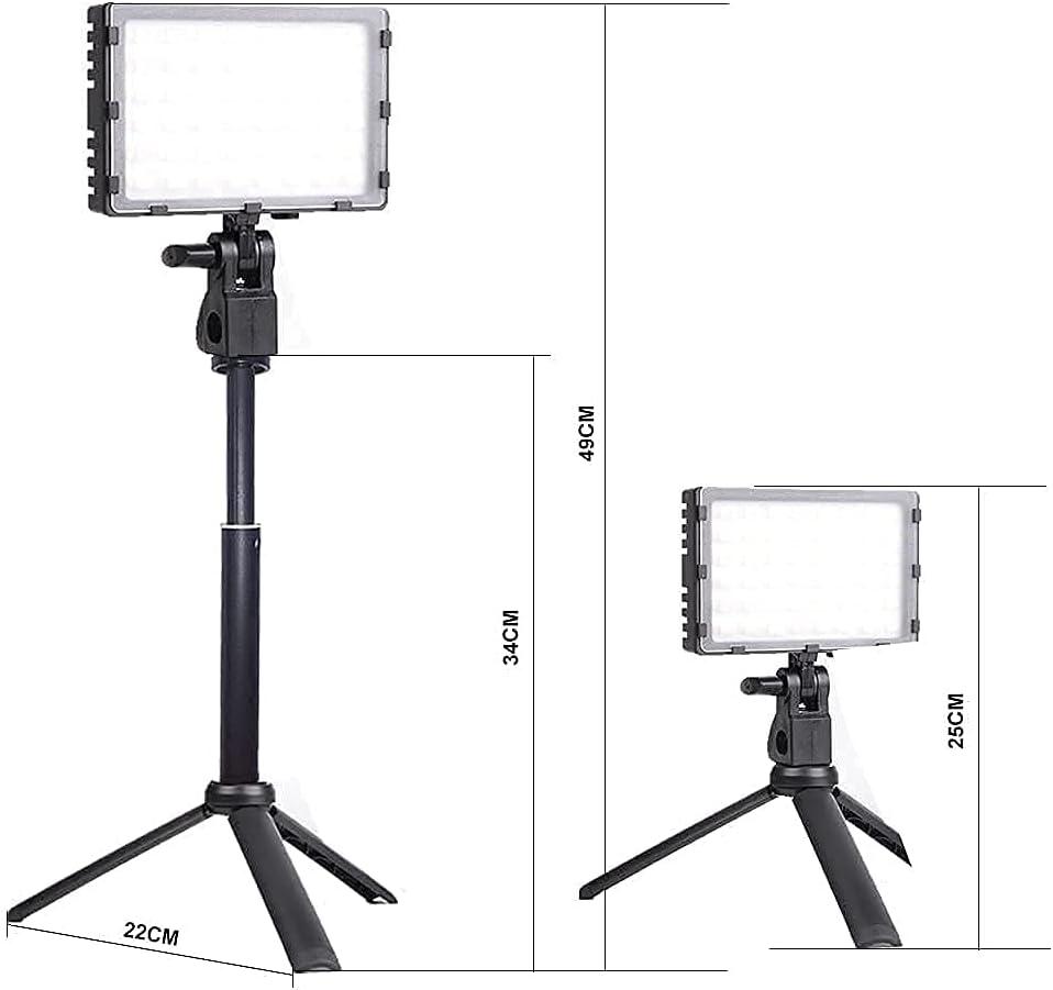 imageFugetek RGB LED Video Light with Flexible Desktop Tripod 77 RGB Beads Wired Controller USB Powered Portable 3200k6500k Streaming TIK Tok PhotographyWhite10