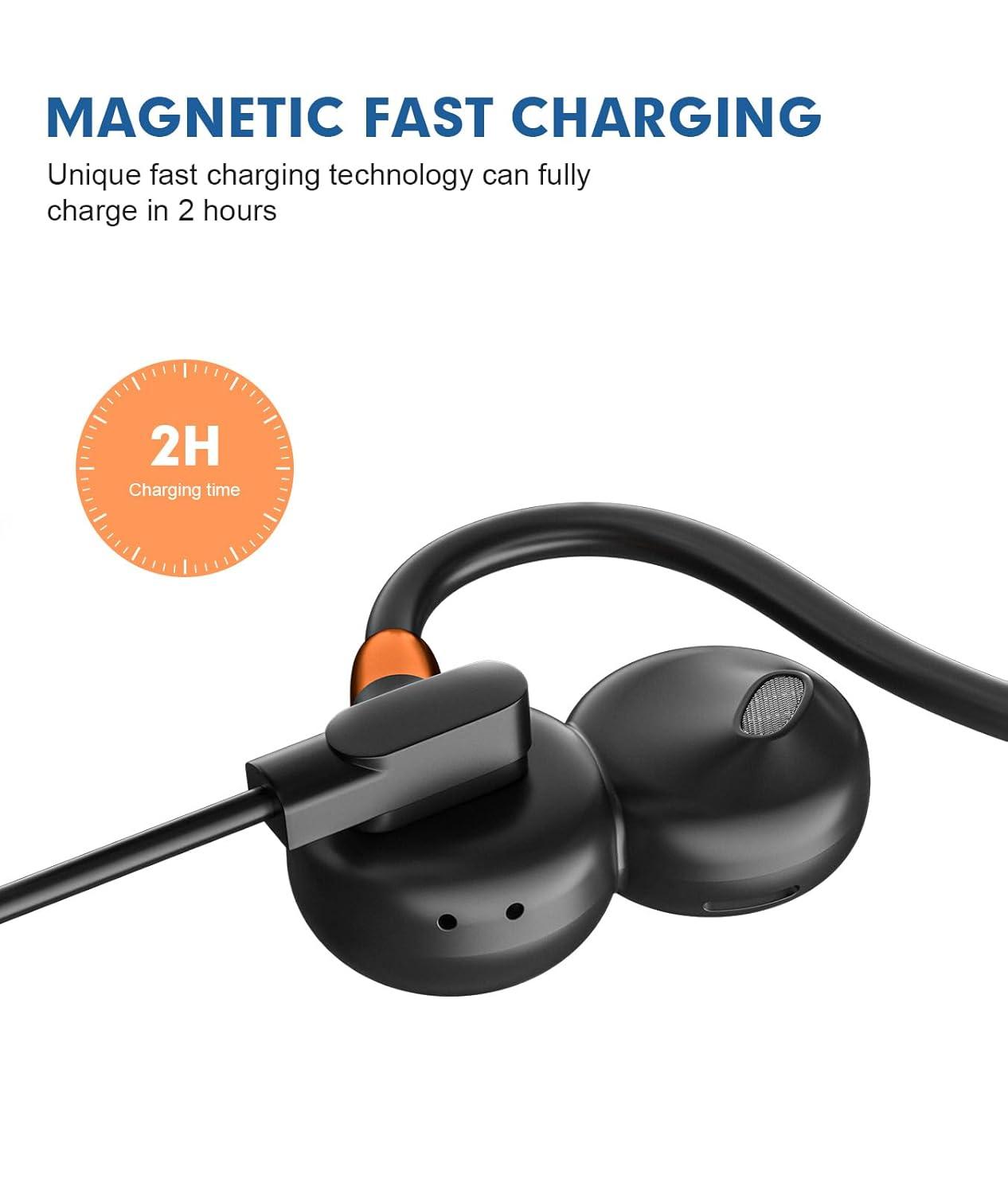 imageOrtizan 2 Pack Magnetic Charging Cable I10 Open Ear Headphones Wireless Bluetooth Air Conduction Headphones Dedicated Charging Cable