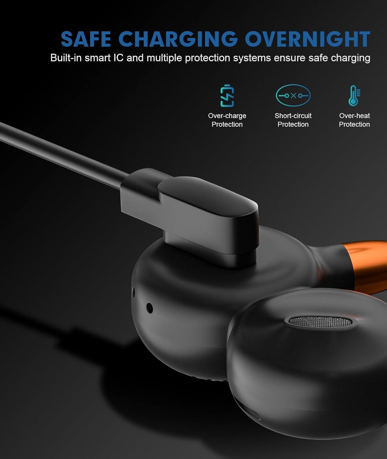 imageOrtizan I10 Open Ear Headphones with 2 Pack Magnetic Charging Cable