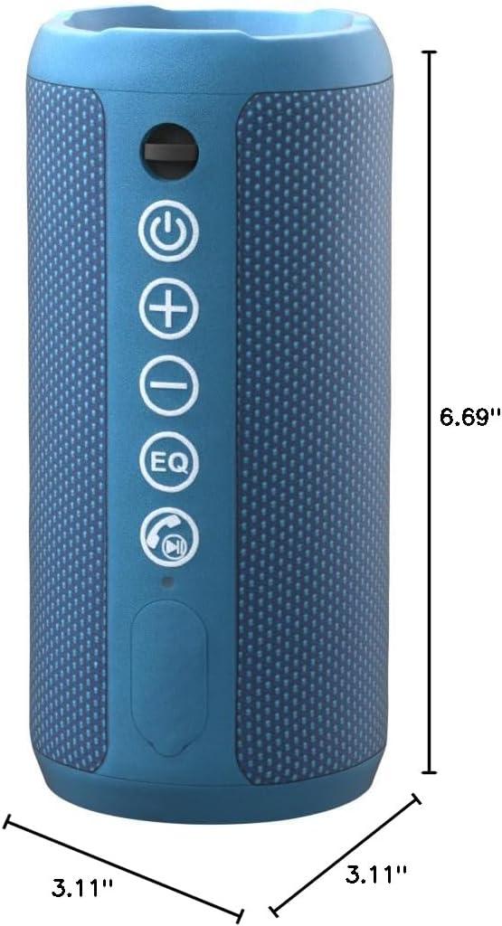 imageOrtizan Portable Bluetooth Speaker IPX7 Waterproof Wireless Speaker with 24W Loud Stereo Sound Outdoor Speakers with Bluetooth 50 30H Playtime66ft Bluetooth Range Dual Pairing for HomeBlue