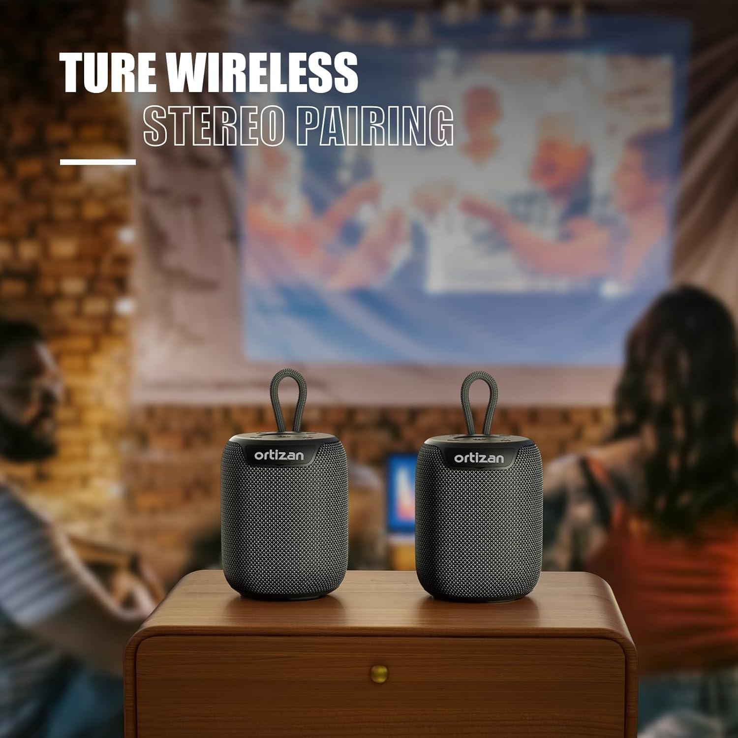 imageOrtizan Portable Bluetooth Speaker with Big SoundPunchy BassIPX7 Waterproof15H PlaytimeBluetooth 53AUXampampTF CardStereo PairingSmall Wireless Speaker for OutdoorElectronic GadgetsGift Ideas