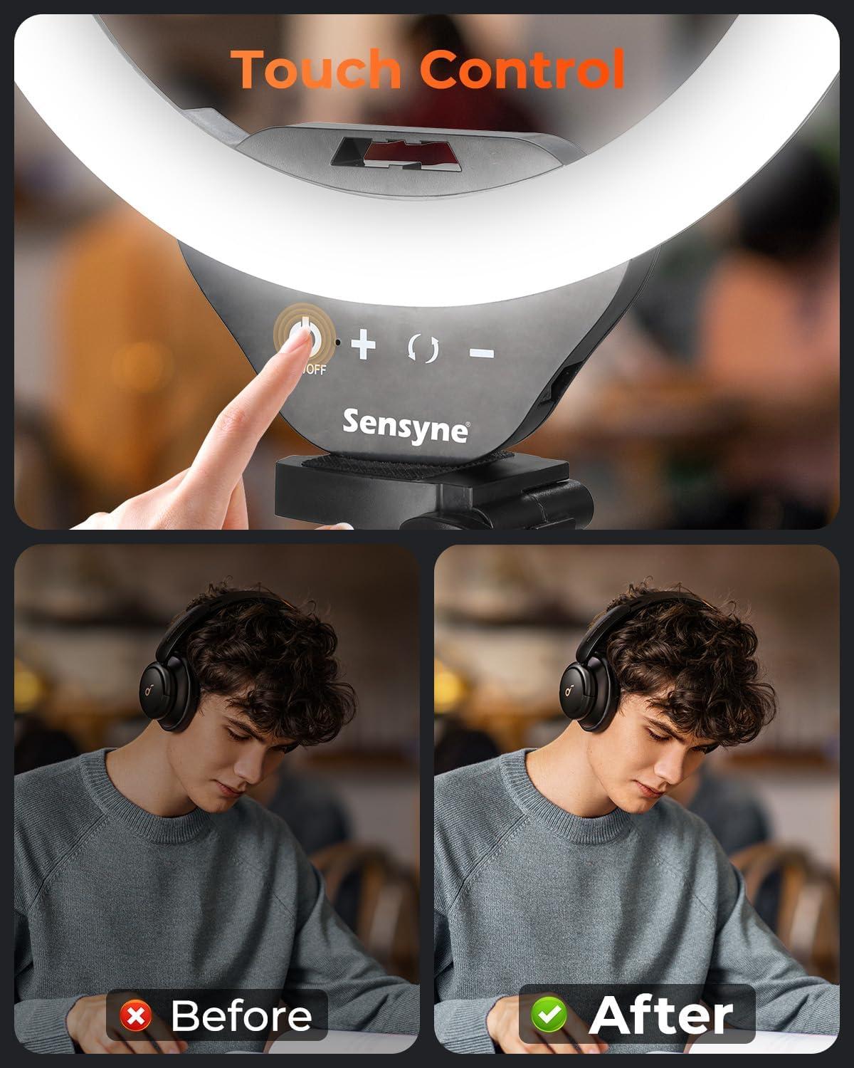 imageSensyne 10 Ring Light with 50 Extendable Tripod Stand LED Circle Lights with Phone Holder for Live StreamMakeupYouTube VideoTikTok Compatible with All PhonesNature