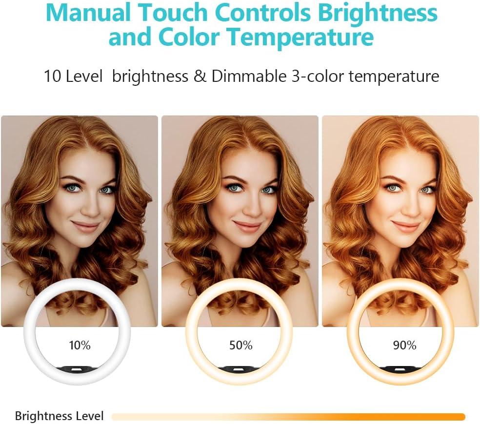 imageSensyne 10 Ring Light with 50 Extendable Tripod Stand LED Circle Lights with Phone Holder for Live StreamMakeupYouTube VideoTikTok Compatible with All PhonesNature