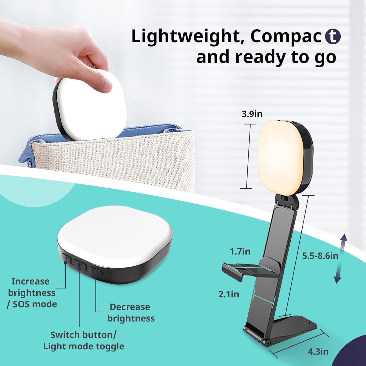 imageSensyne Selfie Light 60 LED Video Conference Lighting Adjusted 3 Light Modes Rechargeble Clipon Fill Light Compatible with Cell PhoneiPadLaptop for Live Streaming Selfie Vlog Zoom Calls