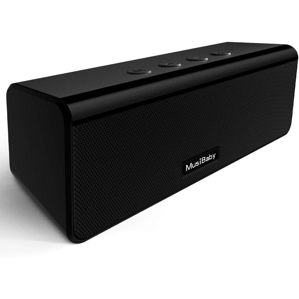 imageBluetooth SpeakerMusiBaby Speakers Bluetooth WirelessOutdoorWaterproofPortableSpeakerBooming BassStereoDual Pairing24H PlayWireless Speakers for HomeHikingTravelBlack