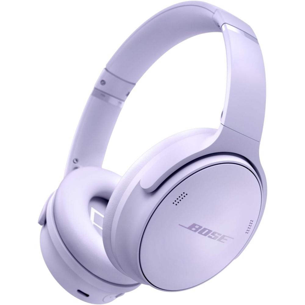 imageBose QuietComfort Bluetooth Headphones Wireless Headphones with Active Over Ear Noise Cancelling and Mic Deep Bass Up to 24 Hours of Playtime Blue Dusk  Limited Edition ColorChilled Lilac