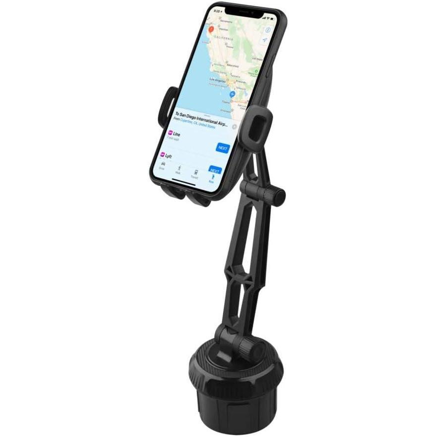 imageFugetek Car Cup Holder Phone Mount Cradle Universal Base HandsFree Adjustable 360  Rotatable Compatible with iPhone 12 11 XRXS Max XSX 88 Samsung Galaxy S10S9 HTC GPS Black