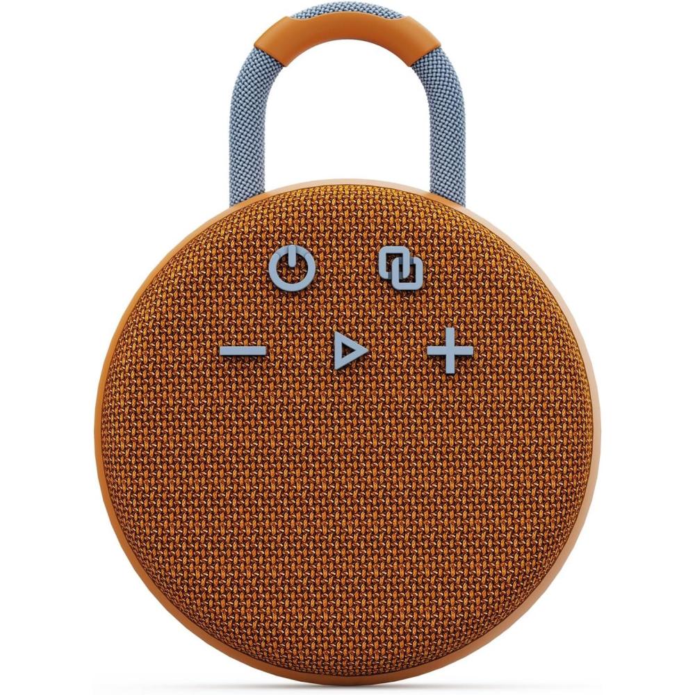 imageMusiBaby Mini Bluetooth Speaker  Bluetooth 53 with 6956C Chipset IPX7 Waterproof Rubberized Shell ClipOn Lanyard UltraPortable for Shower Pool Teens Backpack Gifts BlackYellow