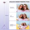 ATUMTEK 55″ Selfie Stick Tripod, All-in-one Extendable Aluminum Phone Tripod with Rechargeable Bluetooth Remote for iPhone and More, Fitting 4.7-7 inch Smartphones, Pink(Purple)