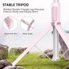 ATUMTEK 55″ Selfie Stick Tripod, All-in-one Extendable Aluminum Phone Tripod with Rechargeable Bluetooth Remote for iPhone and More, Fitting 4.7-7 inch Smartphones, Pink(Pink)