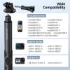 ATUMTEK 60″ Invisible Selfie Stick, 1/4″ Extendable Monopod Pole, Solid and Compact Design for Insta360, for GoPro, DJI, Action Cameras (Buckle Mount for GoPro & DJI and Wrist Strap Included)(150cm)