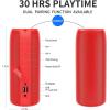 Bluetooth Speaker IPX6 Waterproof.Musibaby M88pro with Loud Stereo Sound,Portable Wireless Speaker,40H Battery,Bluetooth 5.3,Dual Pairing, Shower Outdoor Speaker for Party, Beach, Gifts Ideal.(Red)