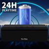 Bluetooth Speaker,MusiBaby Speakers Bluetooth Wireless,Outdoor,Waterproof,PortableSpeaker,Booming Bass,Stereo,Dual Pairing,24H Play,Wireless Speakers for Home,Hiking,Travel-Black