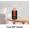 Bluetooth Speaker,MusiBaby Speakers Bluetooth Wireless,Waterproof,Outdoor,Portable Speaker with Stereo Sound,Booming Bass,Dual Pairing,Bluetooth 5.3,24H Play,Speaker for Home,Party,Travel,Gifts-Orange(OrangeBlack)