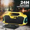 Bluetooth Speaker,Musibaby M1 Portable Bluetooth Speakers:Loud Stereo Sound with Subwoofer,Deep Bass,IPX6 Waterproof,Wireless Speaker with BT5.3,Dual Pairing,24H+ Playtime for Outdoor,Beach(Blk)(Yellow)