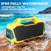 Bluetooth Speaker,Musibaby M1 Portable Bluetooth Speakers:Loud Stereo Sound with Subwoofer,Deep Bass,IPX6 Waterproof,Wireless Speaker with BT5.3,Dual Pairing,24H+ Playtime for Outdoor,Beach(Blk)(Yellow)