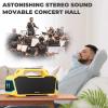 Bluetooth Speaker,Musibaby M1 Portable Bluetooth Speakers:Loud Stereo Sound with Subwoofer,Deep Bass,IPX6 Waterproof,Wireless Speaker with BT5.3,Dual Pairing,24H+ Playtime for Outdoor,Beach(Blk)(Yellow)