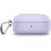 Bose QuietComfort Earbuds Silicone Case Cover, Protective Silicone Exterior, with Aluminum Carabiner for Convenient Carrying, White Smoke(Chilled Lilac)