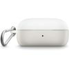 Bose QuietComfort Earbuds Silicone Case Cover, Protective Silicone Exterior, with Aluminum Carabiner for Convenient Carrying, White Smoke(White Smoke)
