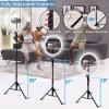 Fugetek 12″ Selfie Ring Light Tripod Kit, Phone Holder, Bluetooth Remote, Aluminum Stand Extends to 51″, USB Powered, Compatible with iPhone & Android, 3 Color Modes, Video, Photos, Makeup, TikTok