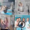 Fugetek 12″ Selfie Ring Light with 54″ Extendable Aluminum Tripod, Wireless Bluetooth Remote, Phone Holder, for Live Stream Video, Photos, Make Up, 3 Color Modes, USB Powered