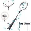 Fugetek 12″ Selfie Ring Light with 68″ Aluminum Tripod Stand, Bluetooth Remote, Extendable, for Video, Photos, Make Up, 3 Color Mode Controller, USB Powered, Apple & Android Compatible