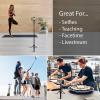Fugetek 42″ Compact Selfie Stick & Tripod, Extendable, Wireless Bluetooth Remote, Lightweight Aluminum, Travel Ready, Compatible with iPhone 14 13 12 Pro Xs Max Xr X 8Plus 7 & Android(Black)