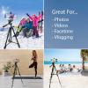 Fugetek 54″ Phone Tripod, Universal Cell Phone Mount, Bluetooth Remote, Lightweight Aluminum, Extendable, 360 Rotation, for Photos & Video, Compatible with iPhone & Android, with Carry Bag