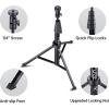 Fugetek 67″ Professional Cell Phone Tripod, Portable All in One, Bluetooth Remote, Phone Holder, Compatible with iPhone & Android Devices, Non Skid Feet, Black(67 INCH)