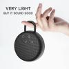 MusiBaby Mini Bluetooth Speaker – Bluetooth 5.3 with 6956C Chipset, IPX7 Waterproof, Rubberized Shell, Clip-On Lanyard, Ultra-Portable for Shower, Pool, Teens, Backpack, Gifts (Black)(Black)