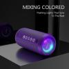 Ortizan Portable Bluetooth Speaker, IPX7 Waterproof Wireless Speaker with 24W Loud Stereo Sound, Outdoor Speakers with Bluetooth 5.0, 30H Playtime,66ft Bluetooth Range, Dual Pairing for Home(Purple)