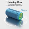 Ortizan Wireless Portable Bluetooth Speaker, IPX7 Waterproof, Dustproof and Rustproof, Powerful 24W Sound, Enhanced Bass, 30-Hour Battery, 360° Party Light, and Stereo Pairing (BT 5.3), Gifts – Blue(Blue)
