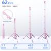 SENSYNE 62″ Phone Tripod & Selfie Stick, Extendable Cell Phone Tripod Stand with Wireless Remote and Phone Holder, Compatible with iPhone Android Phone, Camera(Pink)