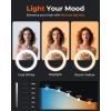 Sensyne 10” Ring Light with 50” Extendable Tripod Stand, LED Circle Lights with Phone Holder for Live Stream/Makeup/YouTube Video/TikTok, Compatible with All Phones(Nature)