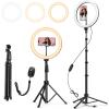 ATUMTEK 12″ Selfie Ring Light with 63″ Extendable Tripod Stand, Selfie Light with Phone Holder and Bluetooth Remote, Dimmable LED Ring Light for Streaming, TikTok, Zoom, Vlogging, YouTube, etc