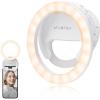 ATUMTEK 4″ Rotatable Selfie Ring Light for Phone, Rechargeable Clip-on Ring Light for Photo and Video, 3 Color Temperatures for Streaming, TikTok, Instagram, Zoom Meeting and Video Conference, White
