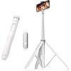 ATUMTEK 51″ Selfie Stick Tripod, All in One Extendable Phone Tripod Stand with Bluetooth Remote 360° Rotation for iPhone and Android Phone Selfies, Video Recording, Vlogging, Live Streaming, White(White)