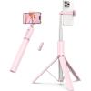 ATUMTEK 55″ Selfie Stick Tripod, All-in-one Extendable Aluminum Phone Tripod with Rechargeable Bluetooth Remote for iPhone and More, Fitting 4.7-7 inch Smartphones, Pink(Pink)