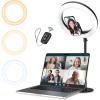 ATUMTEK Selfie Ring Light with Desk Stand and Phone Holder, 10″ Desktop LED Circle Light for Laptop, Computer Ring Light for Zoom Meeting, Conference Lighting, Live Streaming, Makeup, TikTok, Vlog
