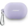 Bose QuietComfort Earbuds Silicone Case Cover, Protective Silicone Exterior, with Aluminum Carabiner for Convenient Carrying, White Smoke(Chilled Lilac)