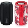 MusiBaby Bluetooth Speaker – Portable, Waterproof, Wireless, Dual Pairing, Bluetooth 5.0, Loud Stereo, Booming Bass, 1500 Mins Playtime for Home, Party (M68 Black+Red)