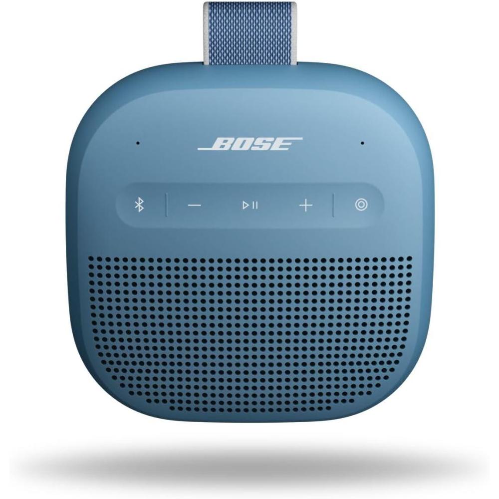 imageBose New SoundLink Micro Portable Bluetooth Speaker 2nd Gen Wireless Outdoor Speaker Up to 12 Hours Battery Life Waterproof and Dustproof SandstoneBlue Dusk