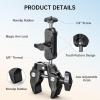 ATUMTEK Super Camera Clamp Mount with 1/4″ and 3/8″ Threads, Dual Ballhead Magic Arm 360° Ball Head Grip, Phone/Action Camera Mount Adapter for Canon Nikon DSLR Camera, GoPro/Insta360/INSTAX/DJI
